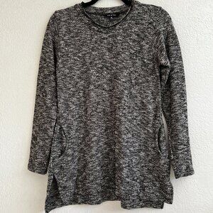 Yak &Yeti Nepal Women's Heather Gray Relaxed Lagenlook Pullover w Pockets Medium